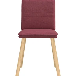 vidaXL Eetkamerstoelen 4 st stof wijnrood