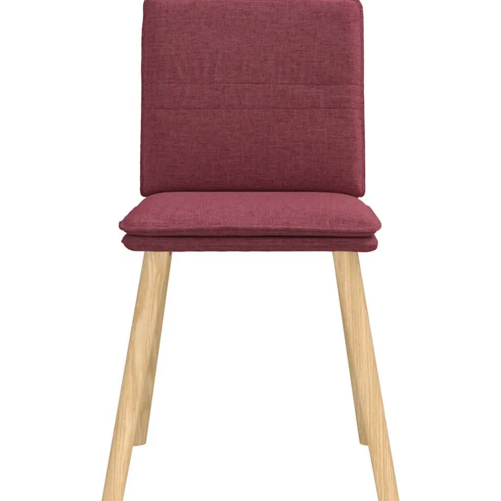 vidaXL Eetkamerstoelen 4 st stof wijnrood