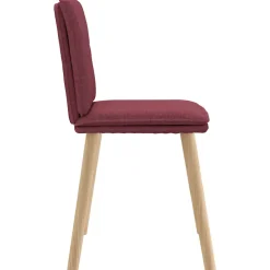 vidaXL Eetkamerstoelen 4 st stof wijnrood