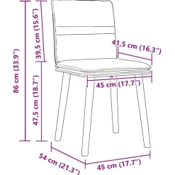 vidaXL Eetkamerstoelen 4 st stof wijnrood