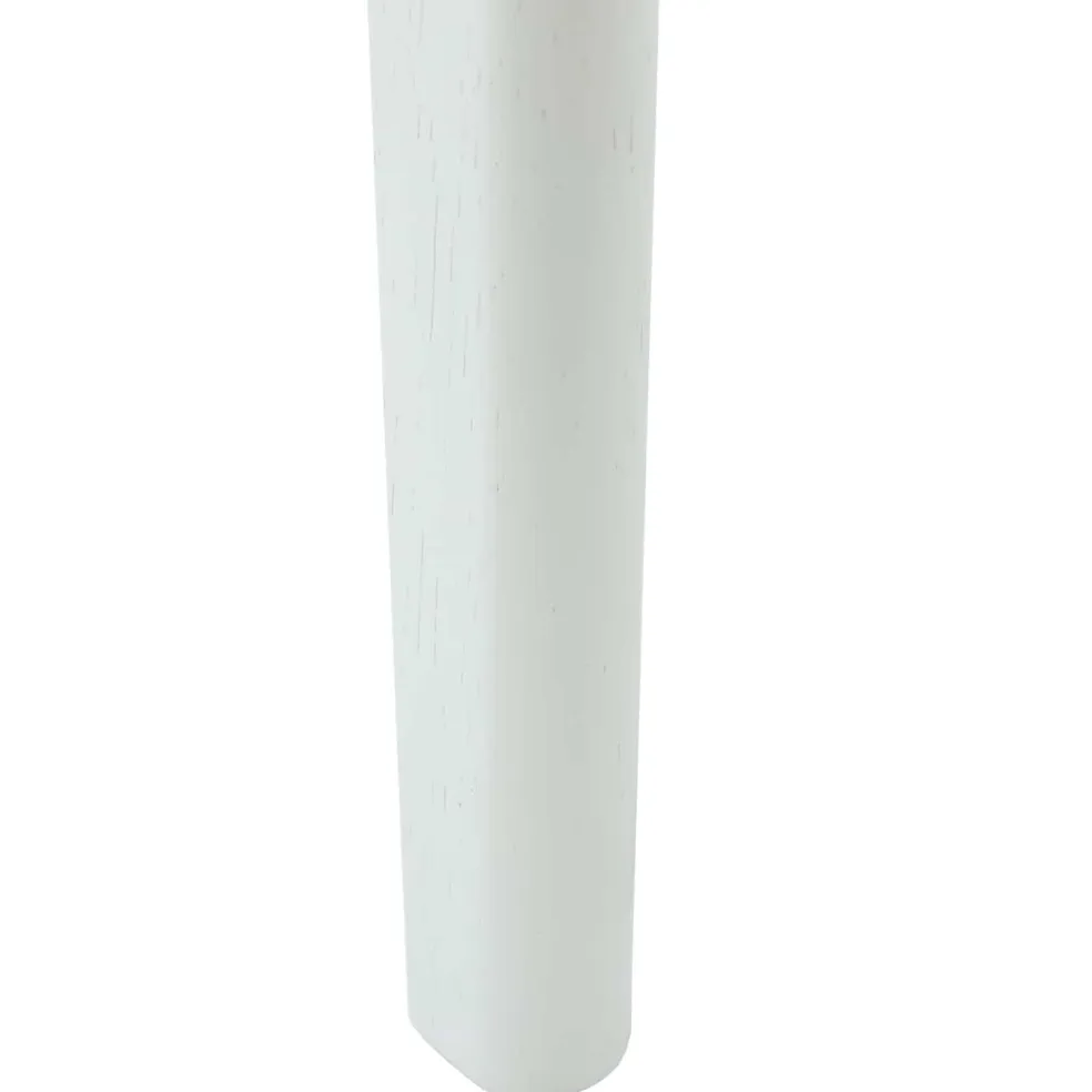 vidaXL Eetkamerstoel 2 st Massief Rubberhout wit en naturel