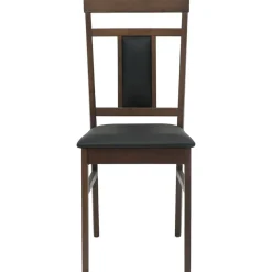 vidaXL Eetkamerstoel 2 st Massief Rubberhout Lichtbruin en Zwart