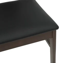 vidaXL Eetkamerstoel 2 st Massief Rubberhout Lichtbruin en Zwart