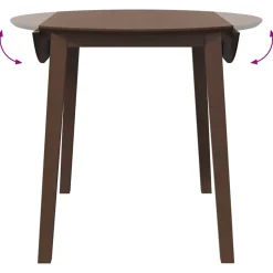 vidaXL Eettafel bruin massief hout rubber