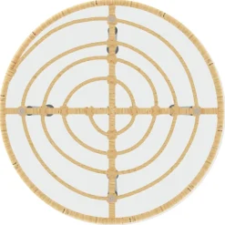vidaXL Eettafel Ø50 cm gehard glas en staal
