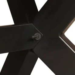 vidaXL Eettafel 180 cm massief mangohout en stalen kruis