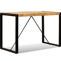 vidaXL Eettafel 120 cm massief ruw mangohout