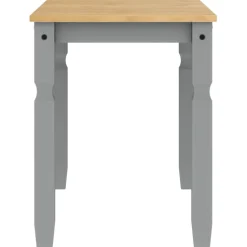 vidaXL Eettafel Corona 112x60x75 cm massief grenenhout grijs