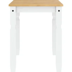 vidaXL Eettafel Corona 112x60x75 cm massief grenenhout wit