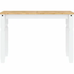 vidaXL Eettafel Corona 112x60x75 cm massief grenenhout wit
