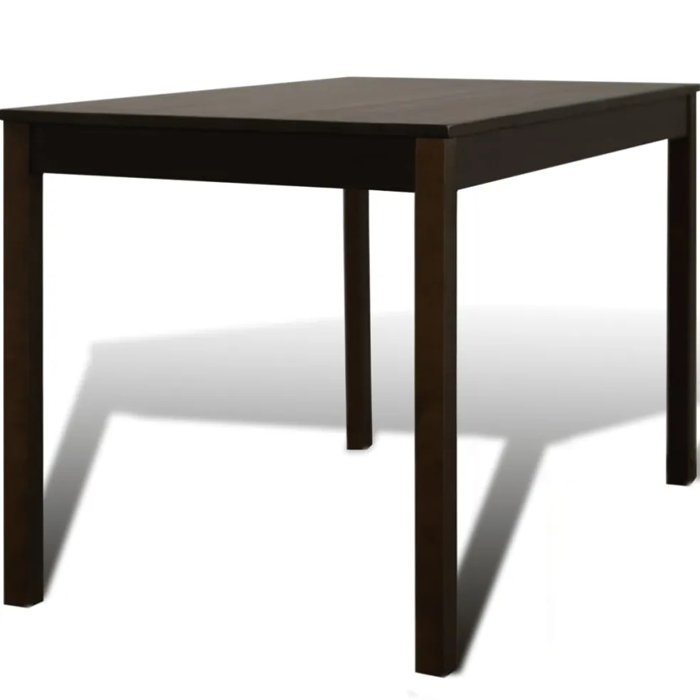 vidaXL Eettafel met 4 stoelen hout bruin