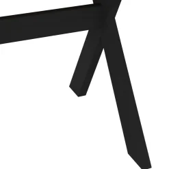 vidaXL Eettafel NOAIN 160 cm Massief grenenhout Zwart Rechthoekig