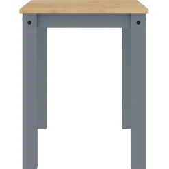 vidaXL Eettafel Panama 112x60x75 cm massief grenenhout grijs