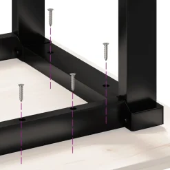 vidaXL Eettafelpoten O-frame 80x40x73 cm staal