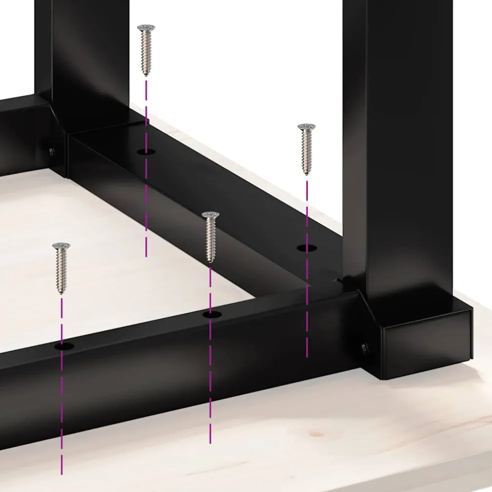 vidaXL Eettafelpoten O-frame 60x60x73 cm staal