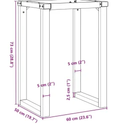 vidaXL Eettafelpoten O-frame 60x50x73 cm staal