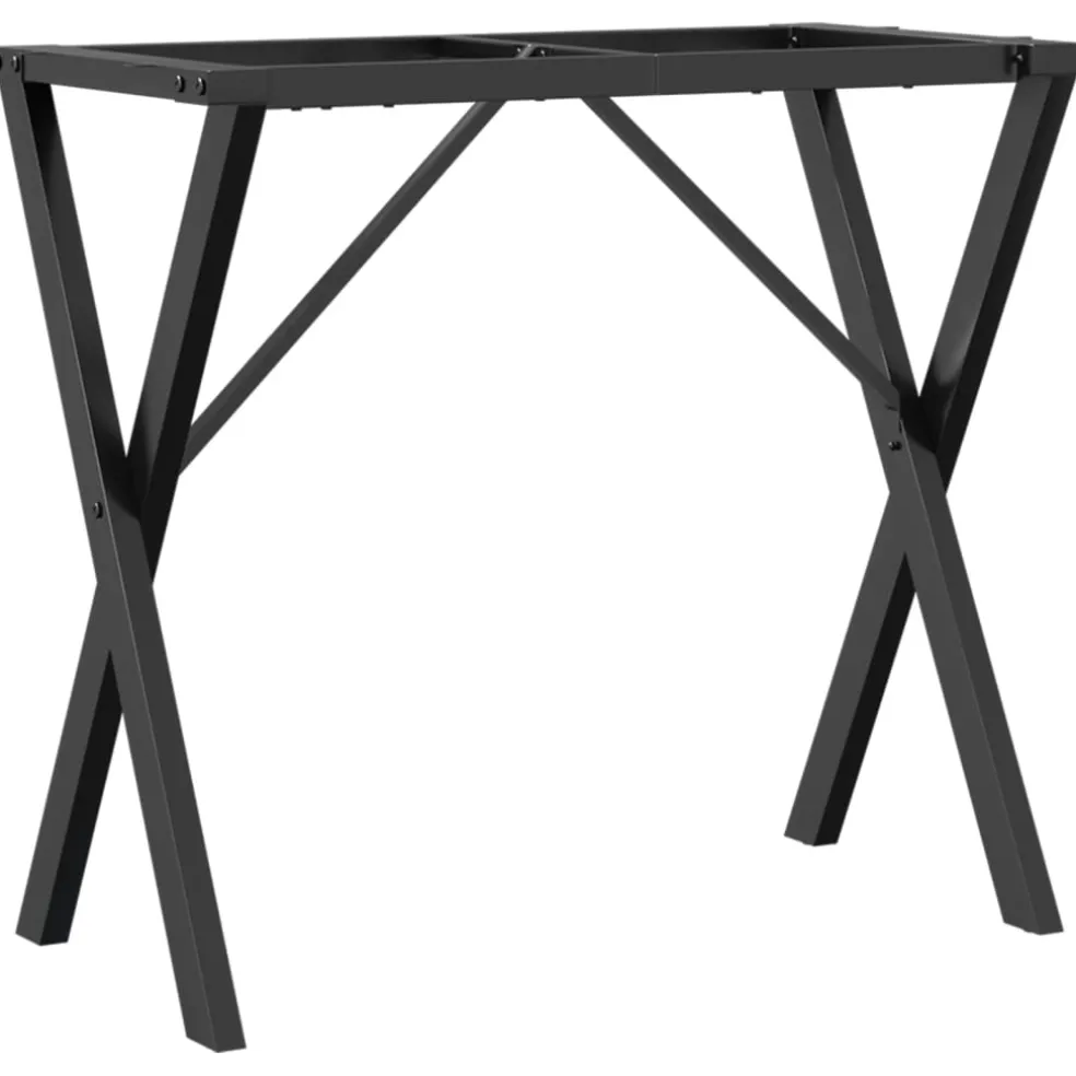 vidaXL Eettafelpoten X-frame 80x40x73 cm staal