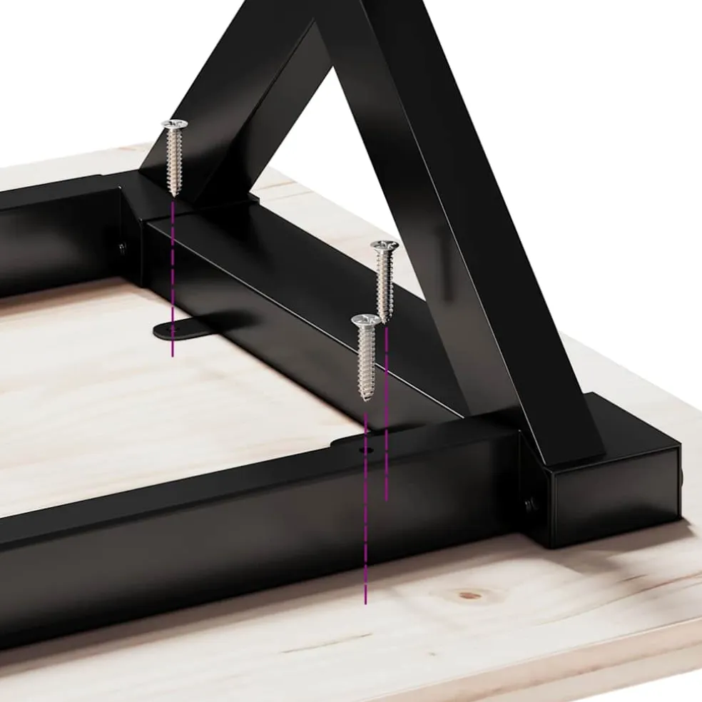 vidaXL Eettafelpoten X-frame 80x40x73 cm staal