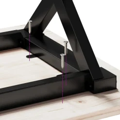 vidaXL Eettafelpoten X-frame 60x40x73 cm staal