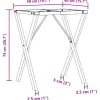 vidaXL Eettafelpoten X-frame 50x40x73 cm staal