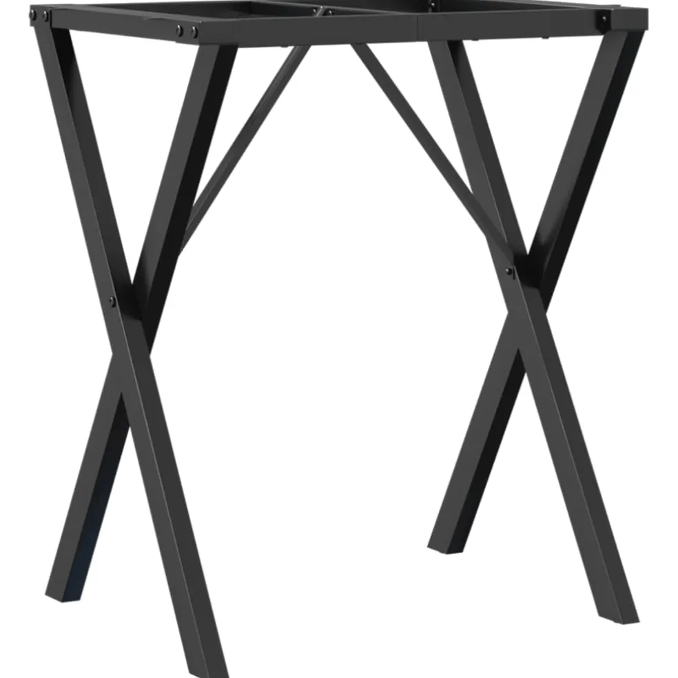vidaXL Eettafelpoten X-frame 50x40x73 cm staal