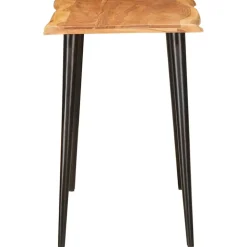 vidaXL Eettafels Bruin en zwart 110 x 55 x 78 cm Massief Mango Hout