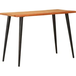 vidaXL Eettafels Bruin en zwart 110 x 55 x 78 cm Massief Mango Hout