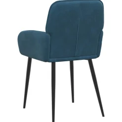 vidaXL Eettafelstoelen 4 st fluweel Blauw 56.5 x 50 x 85 cm
