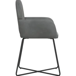 vidaXL Eettafelstoelen 4 st fluweel Donkergrijs 55 x 50 x 84 cm
