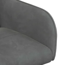 vidaXL Eettafelstoelen 4 st fluweel Donkergrijs 59 x 56,5 x 86 cm