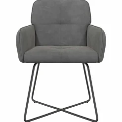 vidaXL Eettafelstoelen 4 st fluweel Donkergrijs 59 x 56,5 x 86 cm