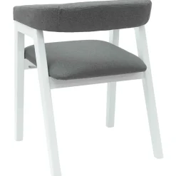 vidaXL Eettafelstoelen 2 st Massief Rubberhout Wit 54 x 57 x 73 cm