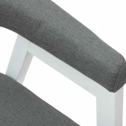 vidaXL Eettafelstoelen 2 st Massief Rubberhout Wit 54 x 57 x 73 cm