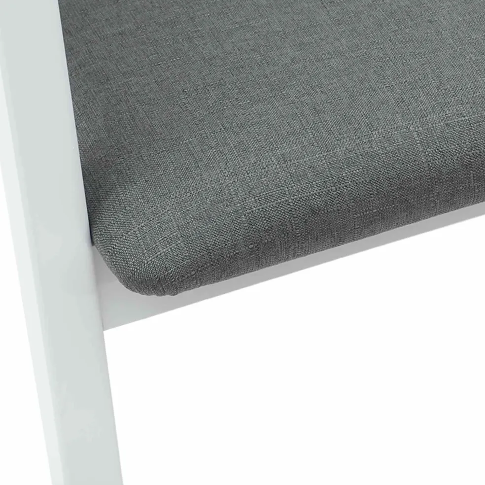vidaXL Eettafelstoelen 2 st Massief Rubberhout Wit 54 x 57 x 73 cm