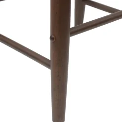 vidaXL Eettafelstoelen 2 st Massief Rubberhout Licht Bruin