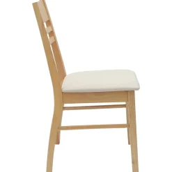 vidaXL Eettafelstoelen 2 st Massief Rubberhout Naturel 43 x 54 x 89 cm