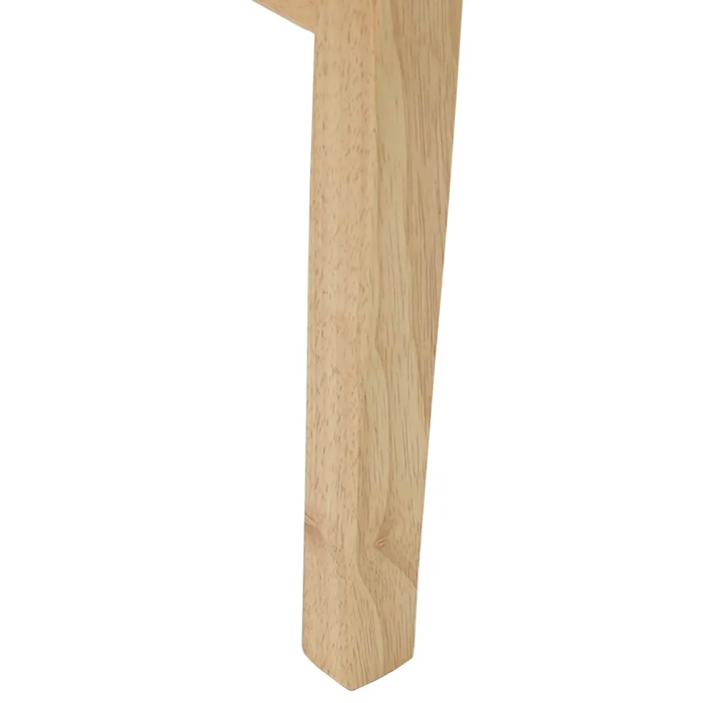 vidaXL Eettafelstoelen 2 st Massief Rubberhout Naturel 43 x 54 x 89 cm
