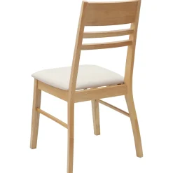 vidaXL Eettafelstoelen 2 st Massief Rubberhout Naturel 43 x 54 x 89 cm