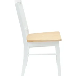 vidaXL Eettafelstoelen 2 st Massief Rubberhout Wit 50 x 52,5 x 91 cm