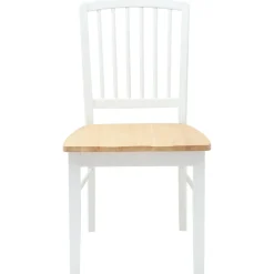 vidaXL Eettafelstoelen 2 st Massief Rubberhout Wit 50 x 52,5 x 91 cm
