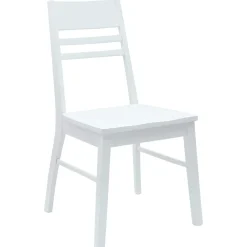 vidaXL Eettafelstoelen 2 st Massief Rubberhout Wit 43 x 54 x 89 cm