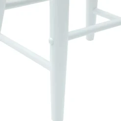 vidaXL Eettafelstoelen 2 st Massief Rubberhout Wit 46 x 37 x 63 cm