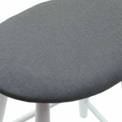vidaXL Eettafelstoelen 2 st Massief Rubberhout Wit 46 x 37 x 63 cm