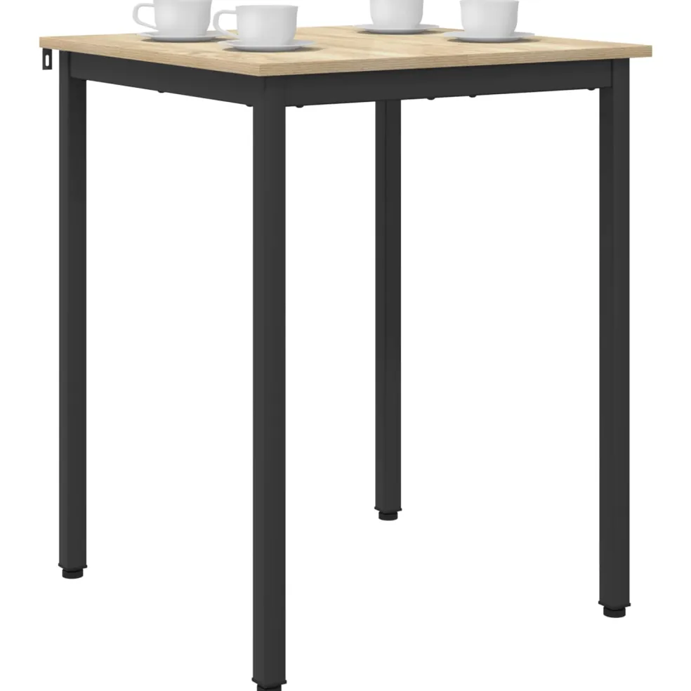 vidaXL Eettafels 60 x 60 x 75 cm Bewerkt hout Sonoma Eiken Vierkant