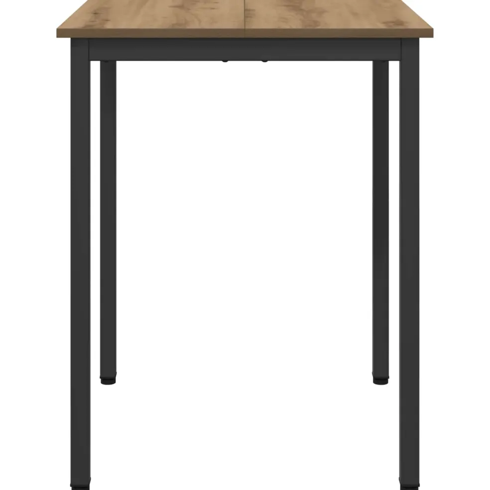 vidaXL Eettafels 60 x 60 x 75 cm Bewerkt hout Artisanaal eiken