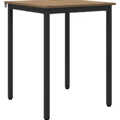 vidaXL Eettafels 60 x 60 x 75 cm Bewerkt hout Artisanaal eiken