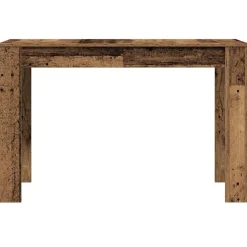 vidaXL Eettafel 120x60x76 cm bewerkt hout oud houtkleurig