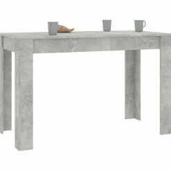 vidaXL Eettafel 120x60x76 cm bewerkt hout betongrijs