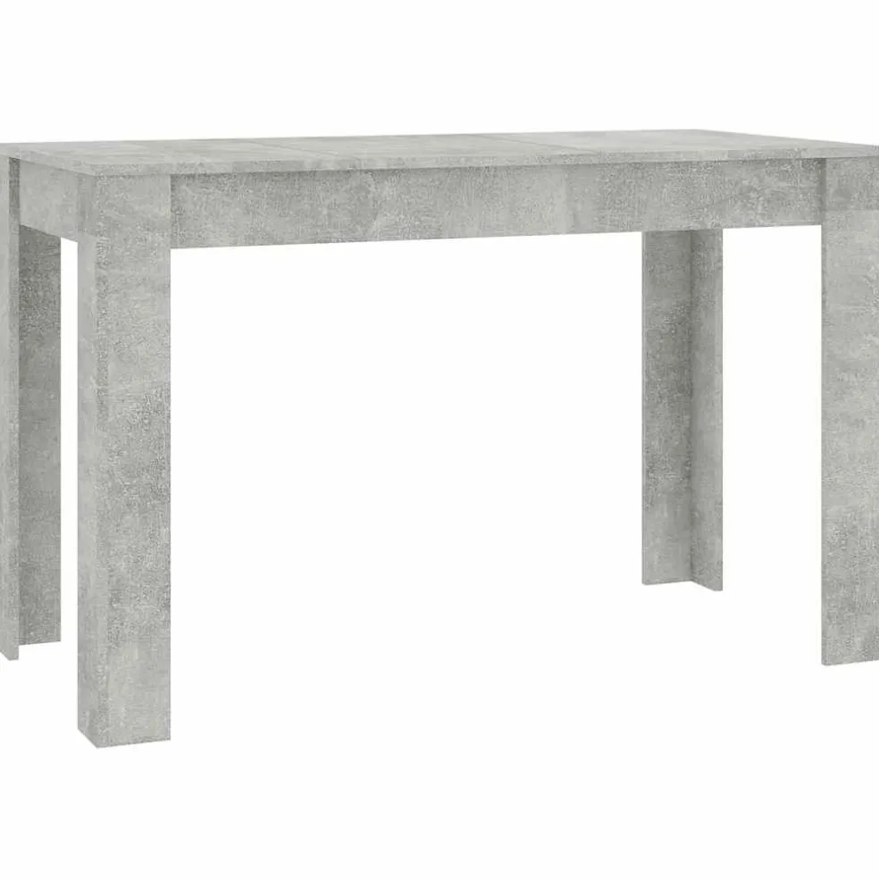 vidaXL Eettafel 120x60x76 cm bewerkt hout betongrijs