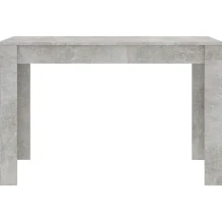 vidaXL Eettafel 120x60x76 cm bewerkt hout betongrijs